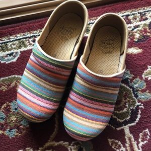 Worn once Dansko Vegan multicolor canvas shoes!